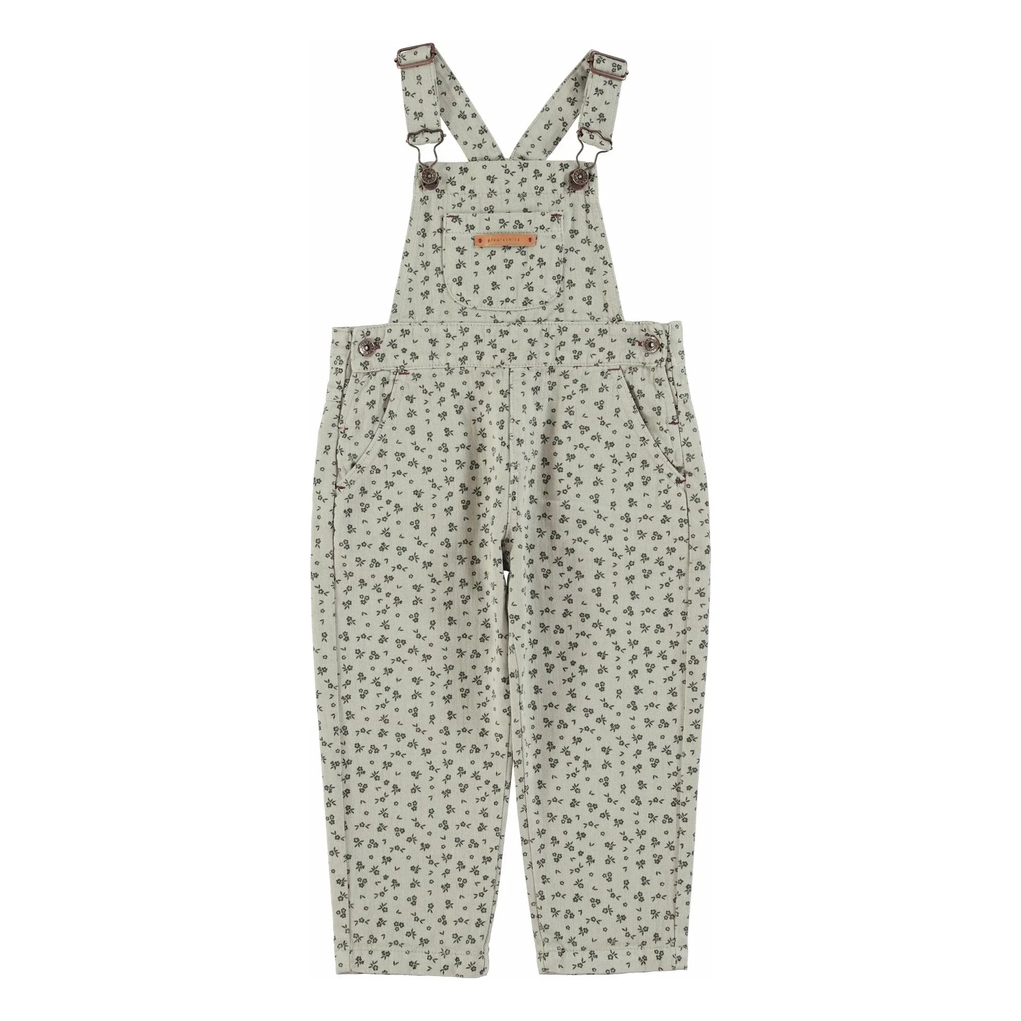 Piupiuchick - Floral Patterned Romper | Light Gray