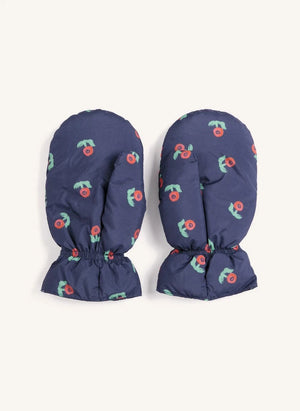 Bobo Choses - Florale Handschuhe aus recycelten Fasern | Marineblau