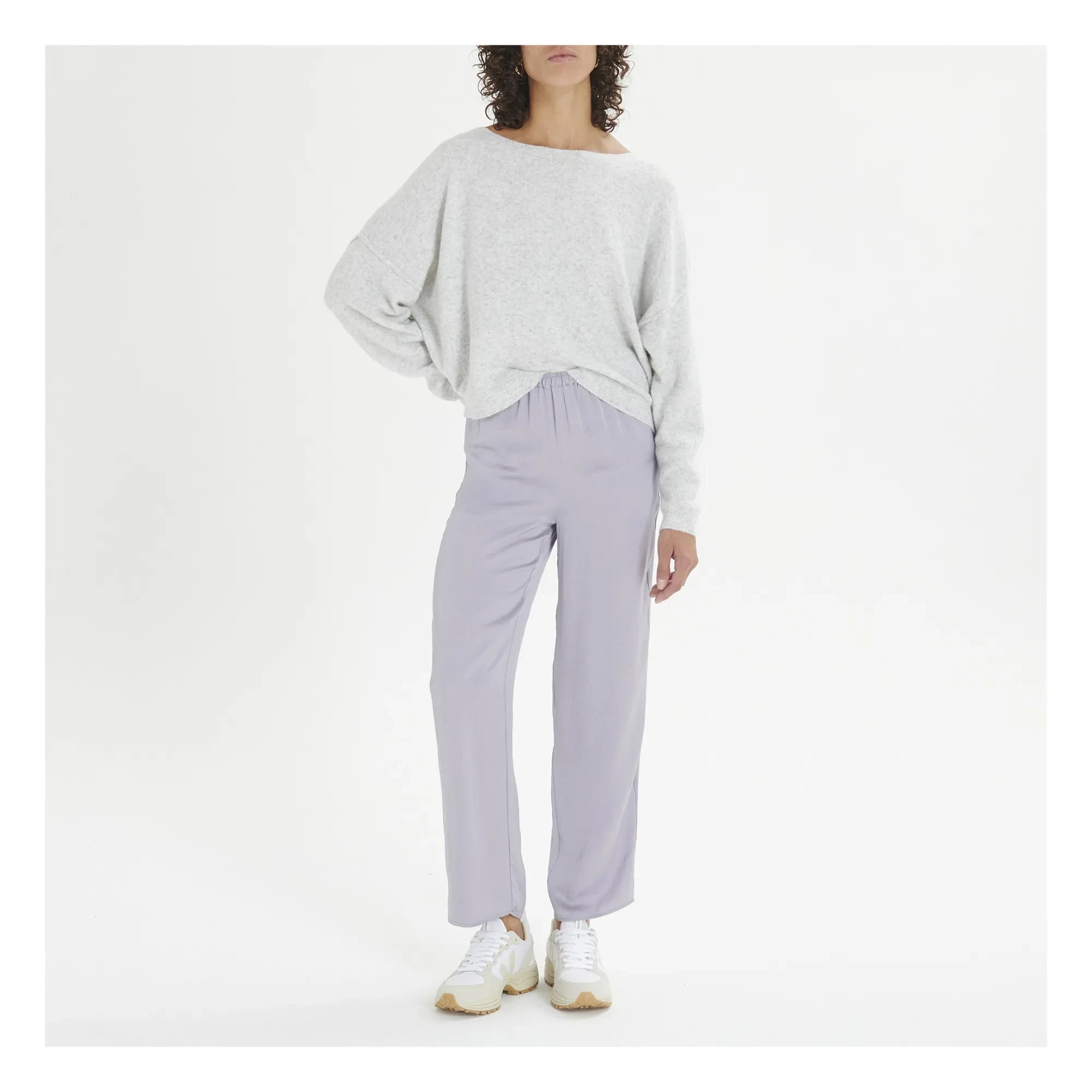 American Vintage - Damsville Wool Boat Neck Sweatshirt | Heather Grey