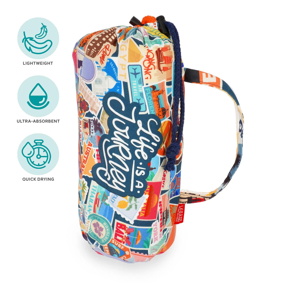 Legami - Travel Stickers Maxi Beach Towel