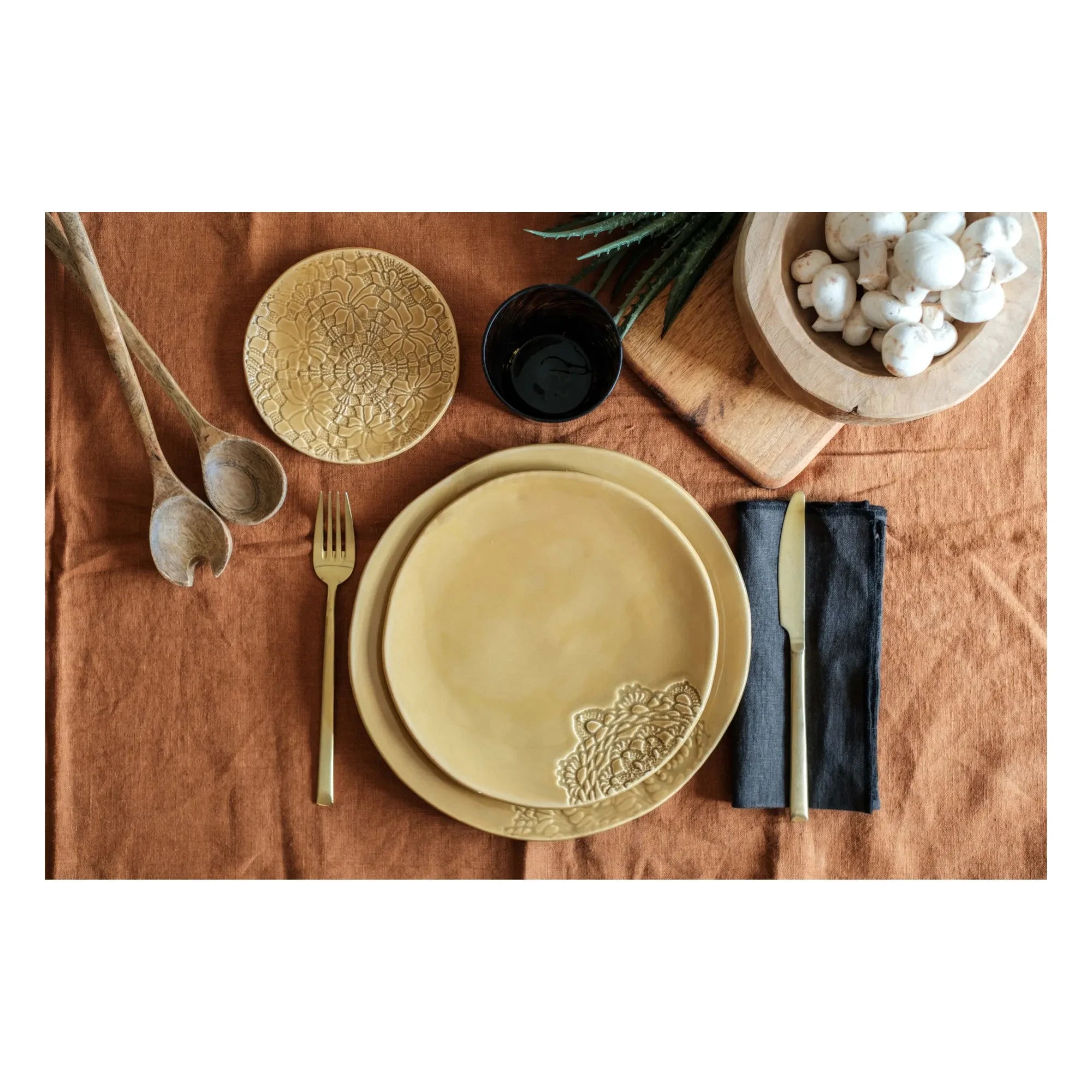 Maison Vessel - Blanca Tatoo Dantel Tabaklar - 2'li Set | Honey