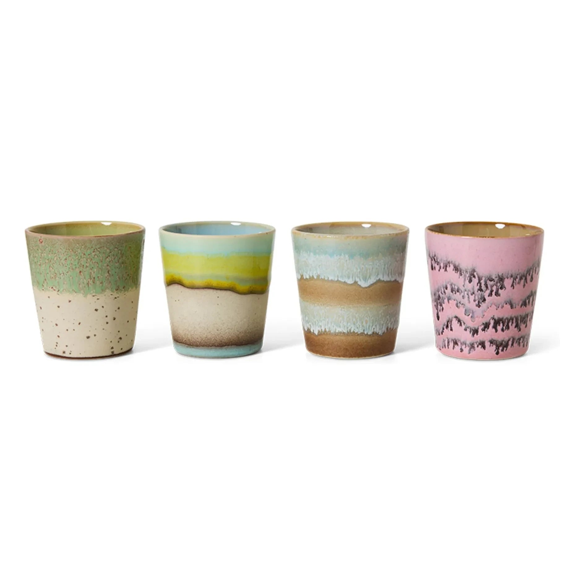HKliving - Pop Art Tassen - 4er-Set