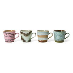 HKliving - Dada Cappuccino Tassen - 4er Set