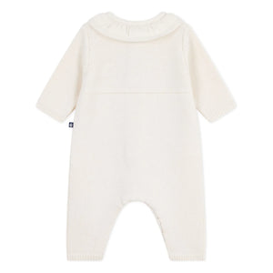 Petit Bateau - P'tit Cœur İnce Örgü Tulum | Ecru