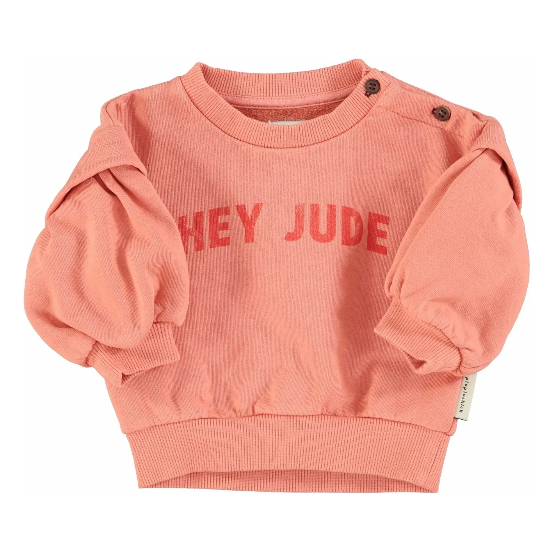 Piupiuchick - Hey Jude Organic Cotton Ruffled Sweatshirt | Coral