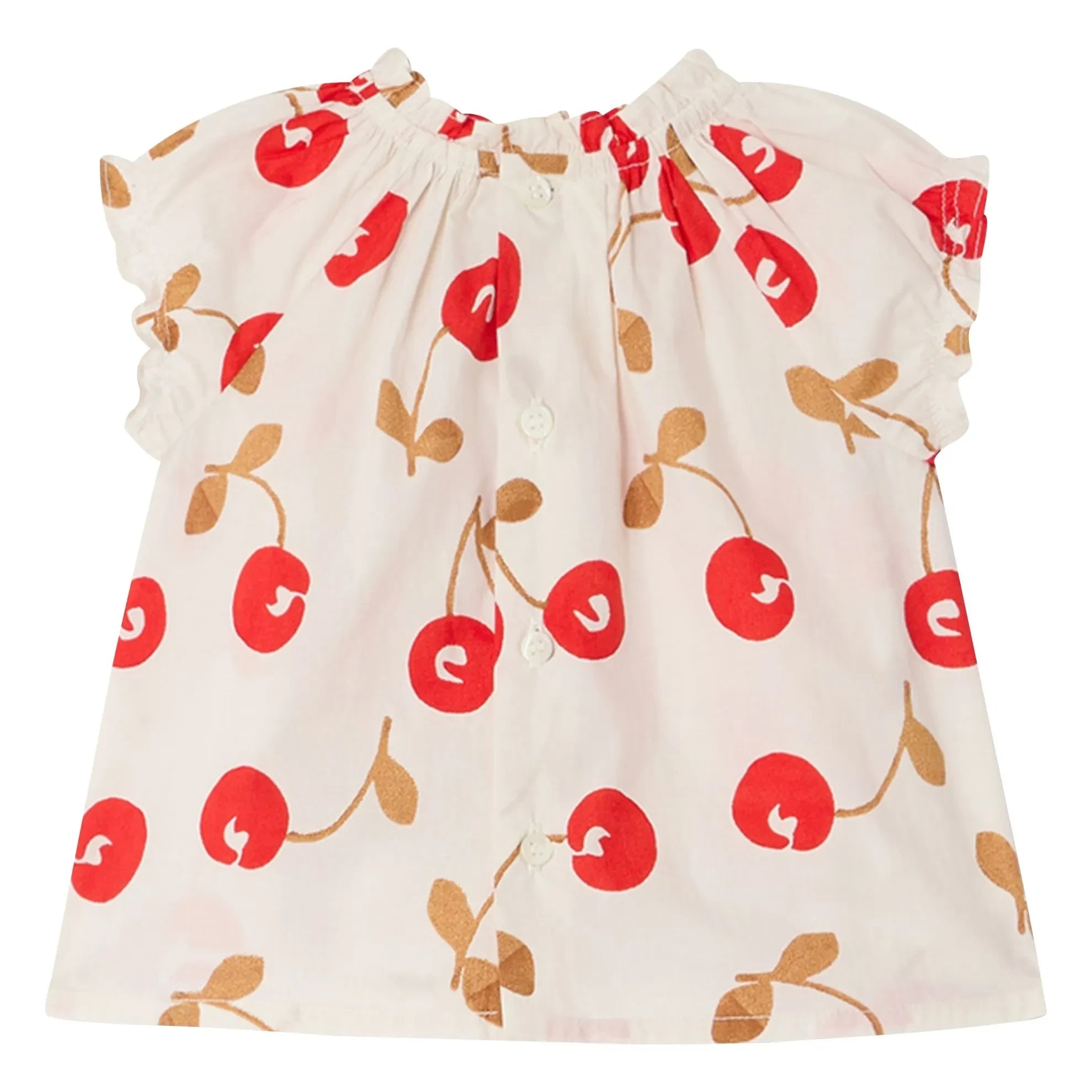 Bonpoint - Grace Cerises organik pamuk bluz | Ekru