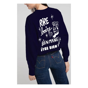 Elise Chalmin - Luigi Baumwoll-Sweatshirt | Marine