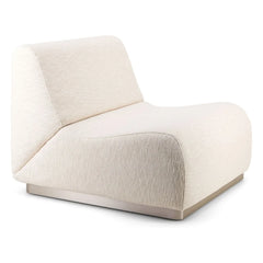 The Socialite Family - Dokuma kumaşlı Rotondo modüler şömine koltuğu | Krem