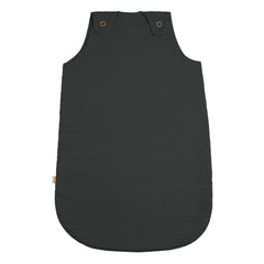 Numero 74 - Babyschlafsack aus Bio-Baumwollmusselin | Dunkelgrau S021