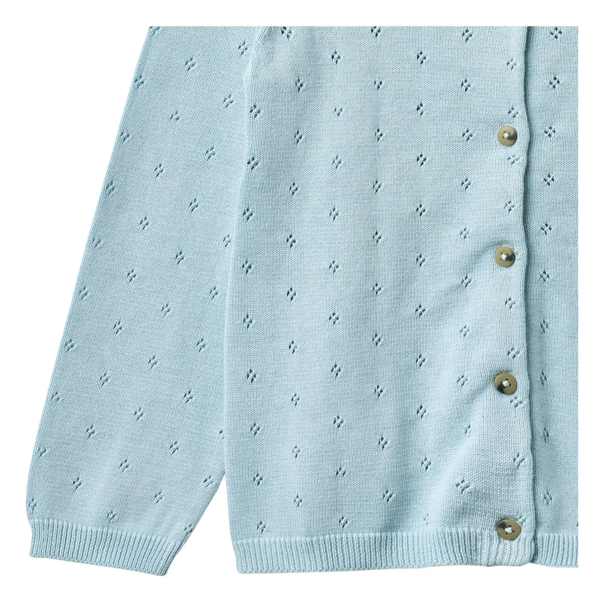 Wheat - Maia Bio-Baumwollstrickjacke | Hellblau