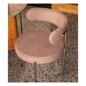 The Socialite Family - Libera striped fabric chair | Brown