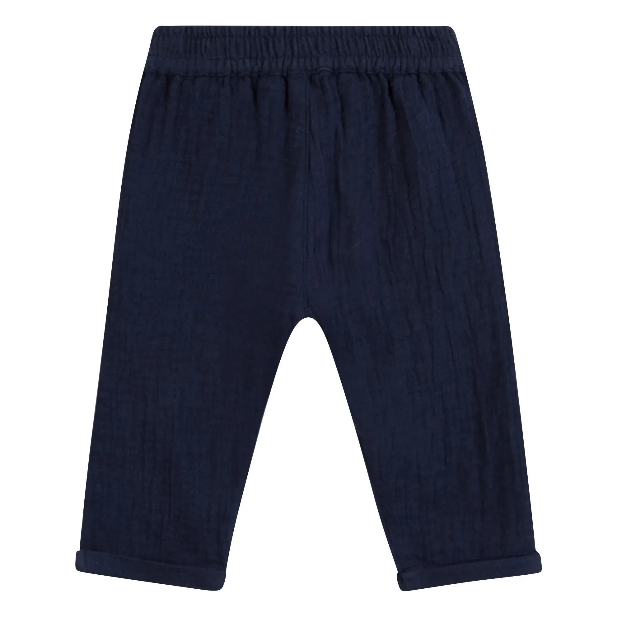 Tartine et Chocolat - Cotton Gingham Buttoned Pants | Navy