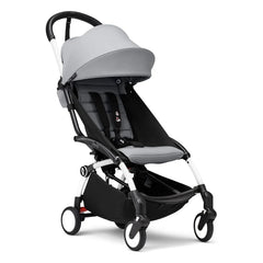 Stokke® - YOYO³ Full Baby Stroller 0+ and 6+ White Frame | Stone