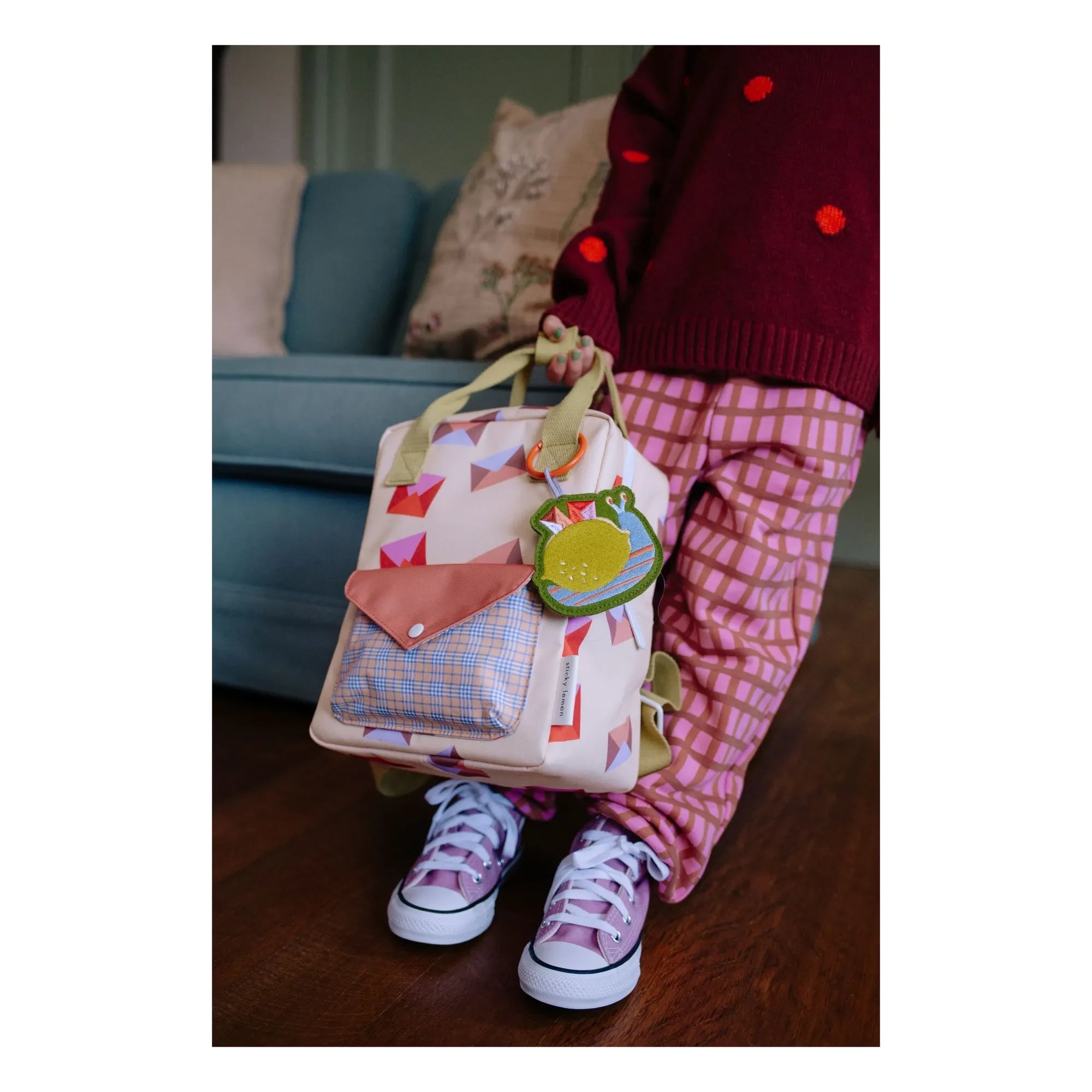 Sticky Lemon - Striped Snail Keychain | Blue