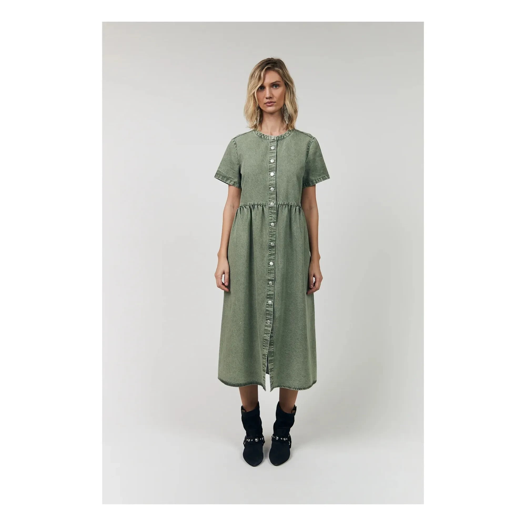 Lollys Laundry - Aliya Baumwollkleid | Khaki