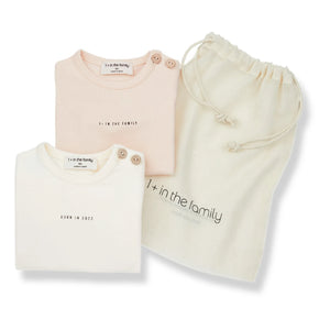 1+ in the family - Lis Bio-Baumwoll-Bodys für Babys - 2er-Set | Puderrosa