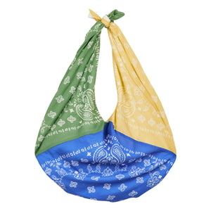 a.p - Baumwoll-Voile-Bandana-Tasche | Blau