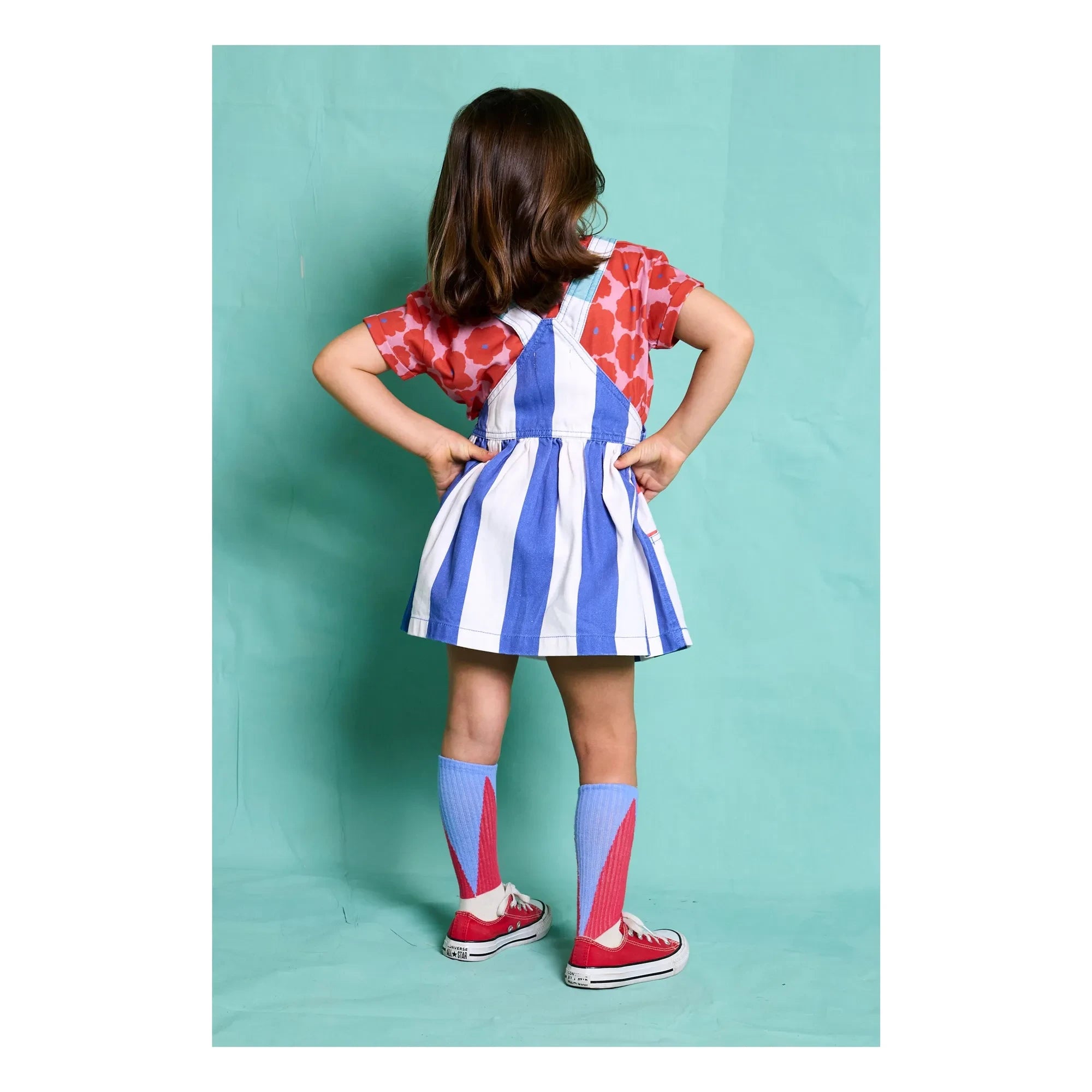 Favorite People - Blue Striped Capri Jumpsuit Dress