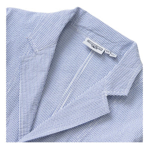 Service Works - Seersucker Gestreifte Jacke | Hellblau