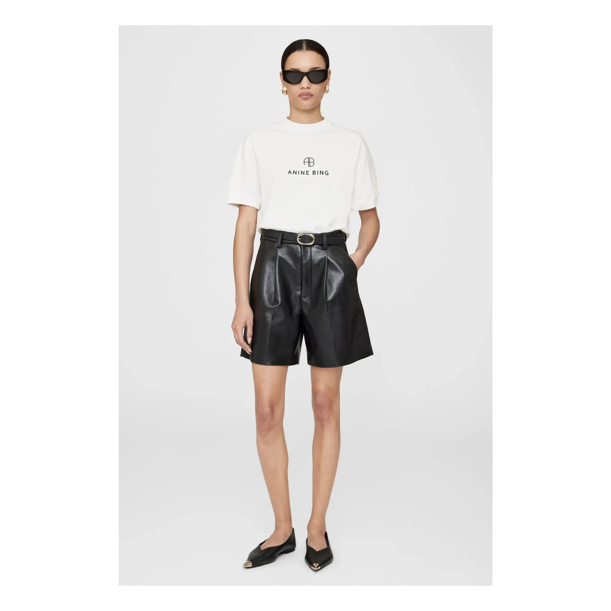 Anine Bing - Jaylin Monogram T-Shirt | Elfenbein