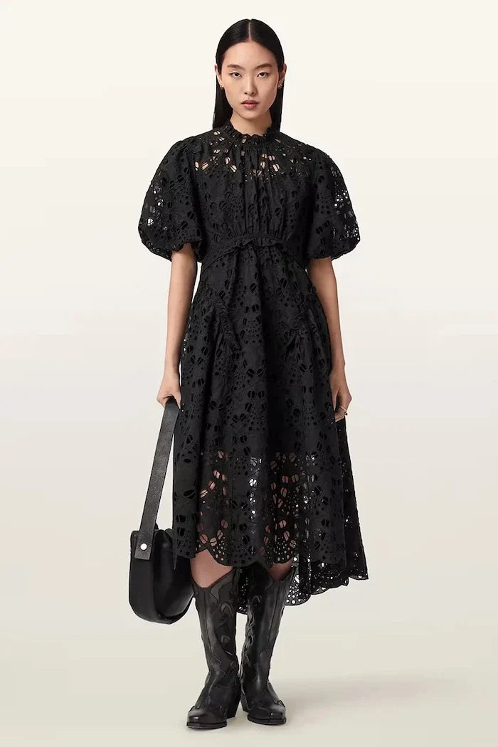 AllSaints ODETTE kloş elbise