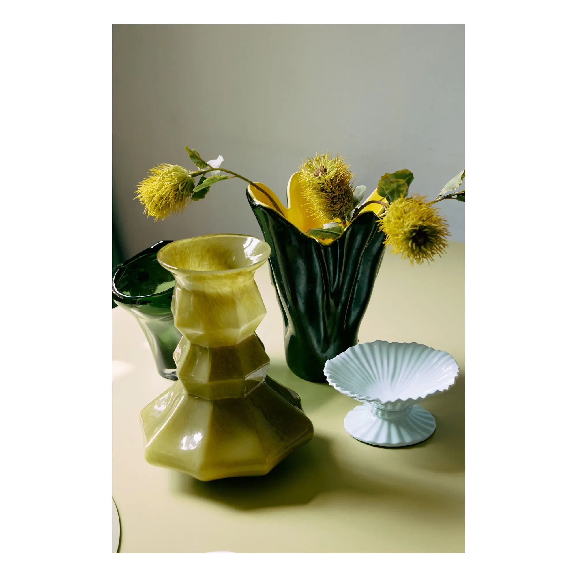 HKliving - Silhouette Glass Vase | Green