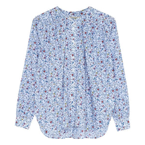 the new society - Cloe Baumwollbluse | Blau