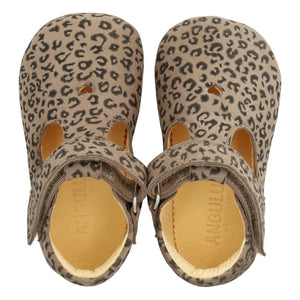 Angulus - Leopard Suede Slippers | Brown