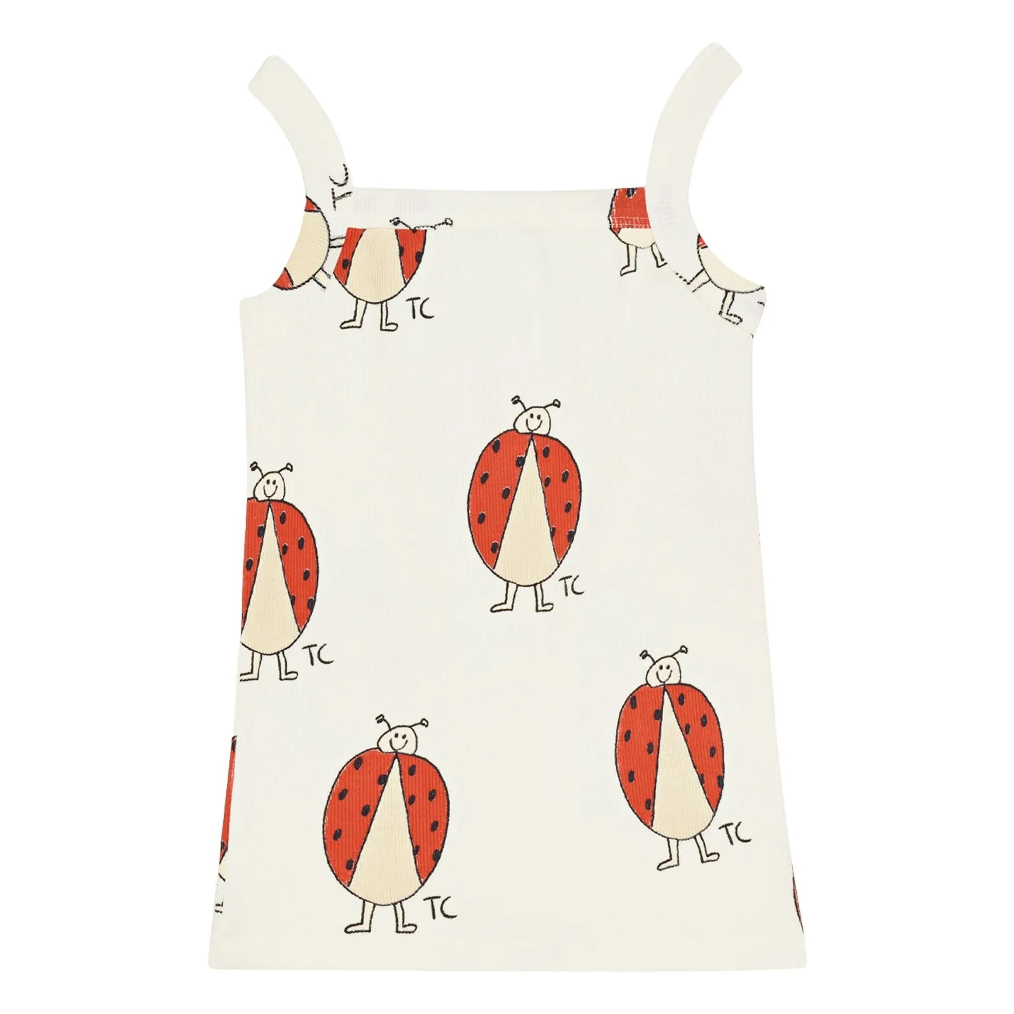 The Campamento - Ladybugs ribbed tank top | Ecru