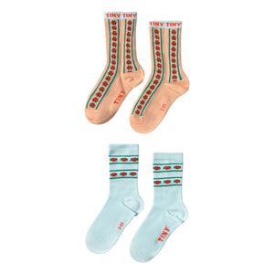 Tinycottons - 2 Çift Pembe Çorap Paketi | Açık mavi