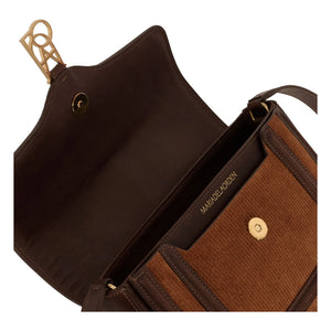 Maria de la Orden - Noah Velvet and Leather Bag | Camel