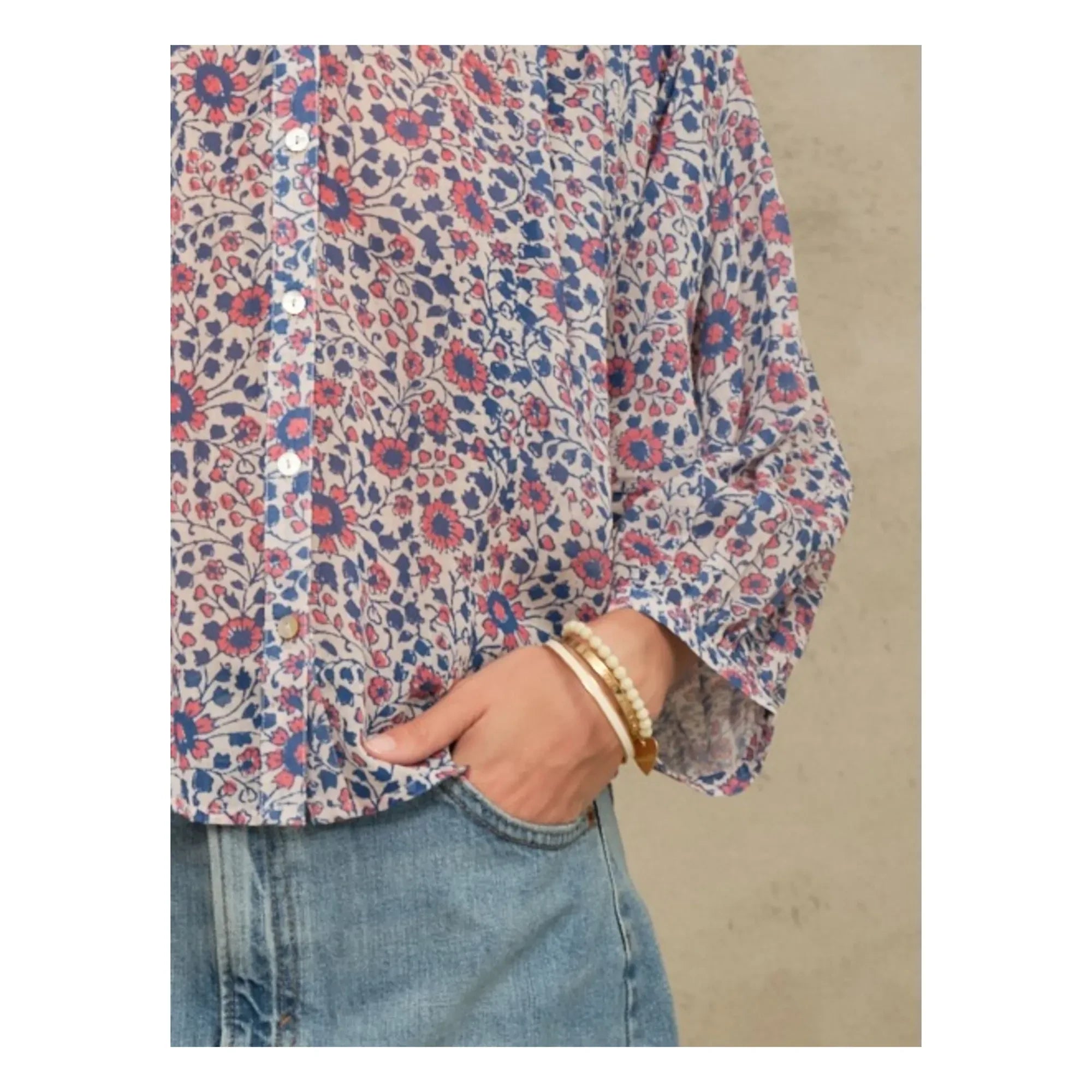M.A.B.E. - Della Cotton Blouse | Pink