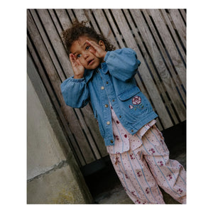 Fliink - Denim Don Flowers Ceket | Açık Mavi