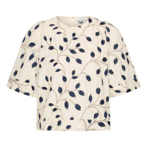 By Bar - Olivia Cotton Botanical Blouse | Midnight blue