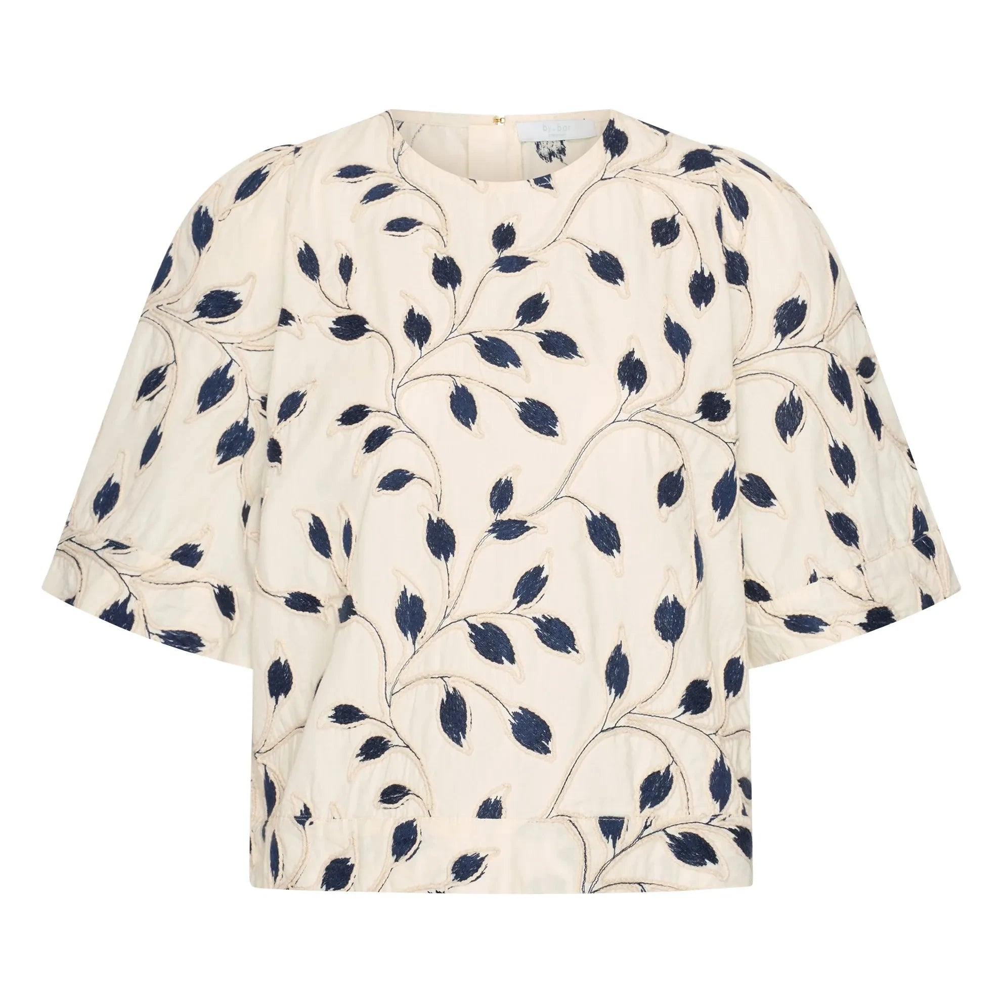 By Bar - Olivia Cotton Botanical Blouse | Midnight blue