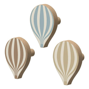 Cam Cam - Sıcak hava balonu ceket askıları - 3'lü Set | Bej