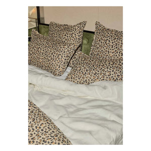 Gabrielle Paris - Kissenbezug aus gewaschenem Leinen | Leopard