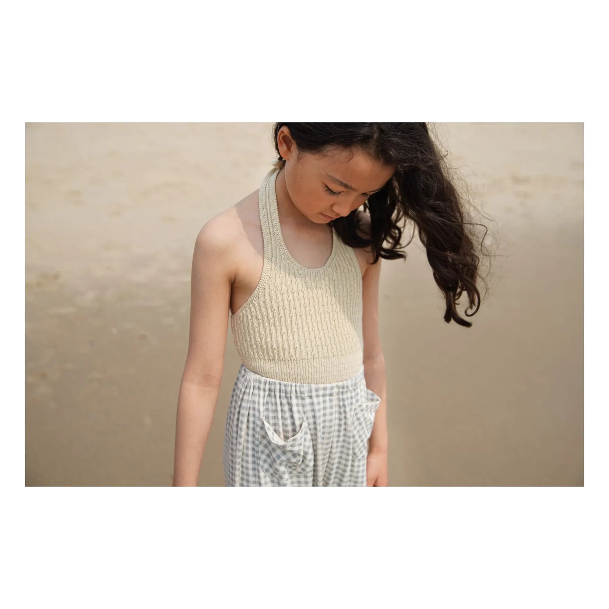 Soor Ploom - Ava Oberteil aus Bio-Baumwollripp | Beige