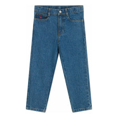 Petit Bateau - Organik Pamuk İşlemeli Cep Jean | Denim mavi