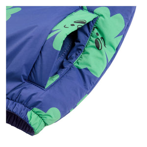 Bobo Choses – Wendbare wasserdichte Jacke mit Kleeblattmuster aus recycelten Fasern | Lila