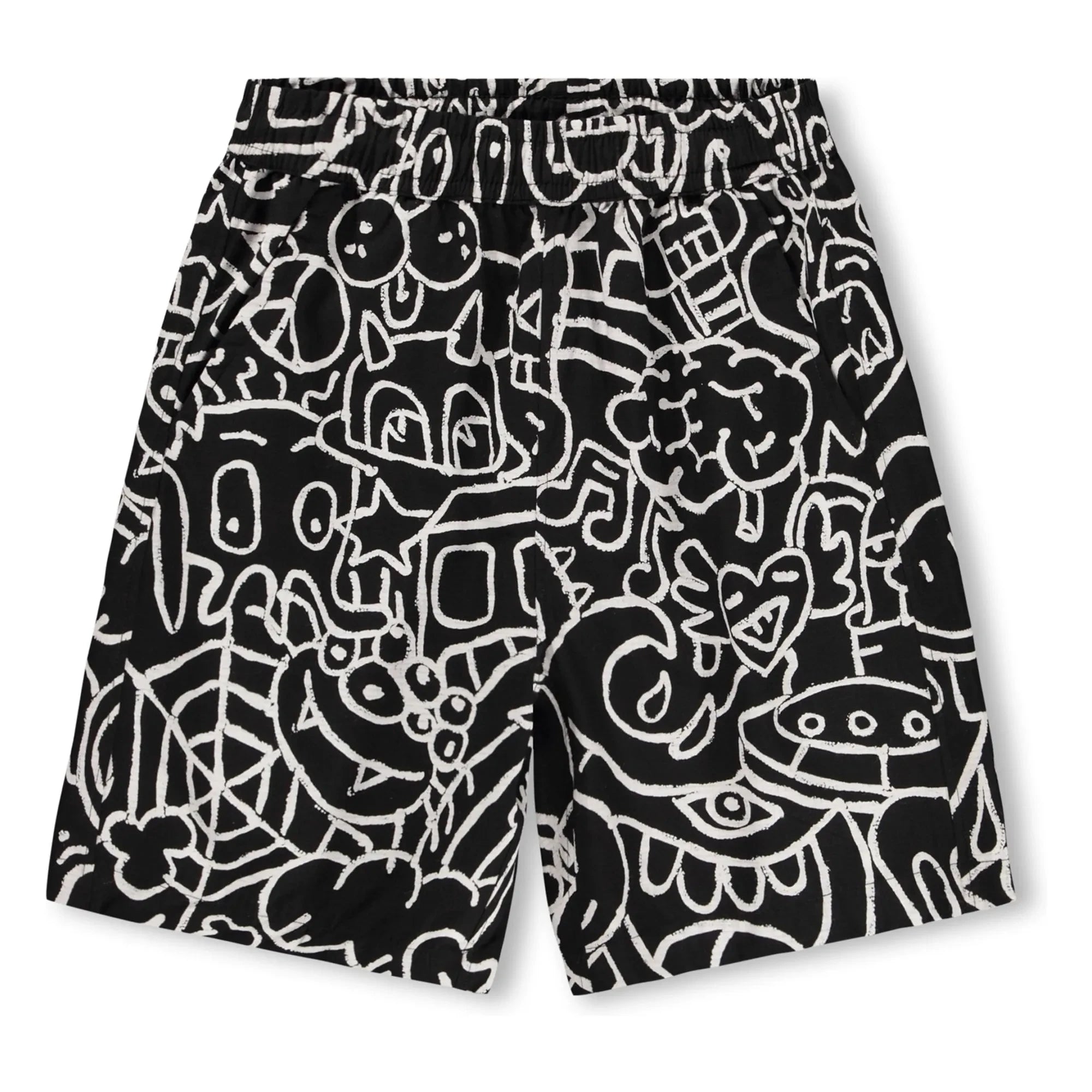 Molo - Avart Doodles Organik Pamuk Şort | Siyah