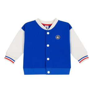Petit Bateau - Teddy Colorblock ceket | Kraliyet mavisi