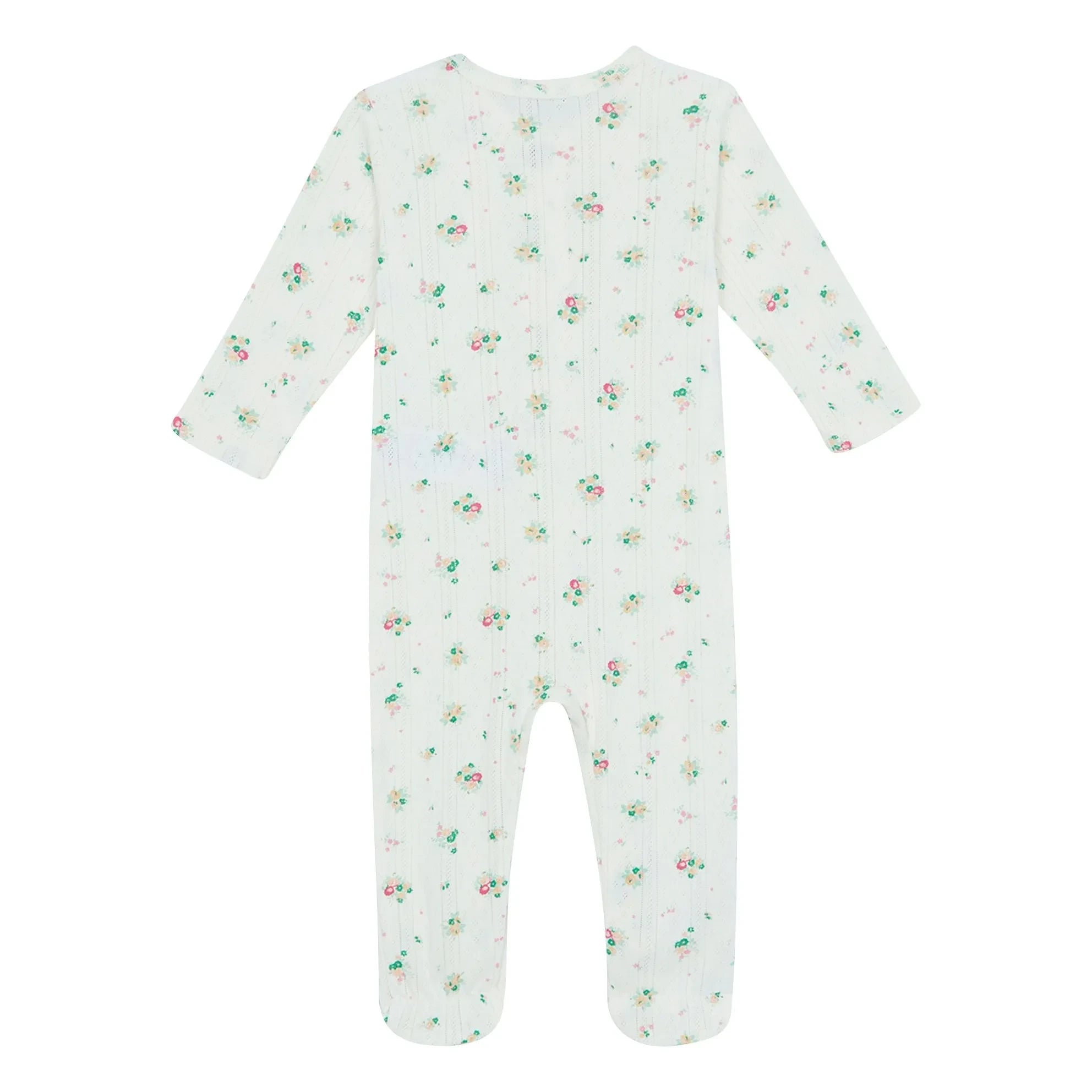 Bonton - Pointelle Nuite Bouquets Pijama | Beyaz