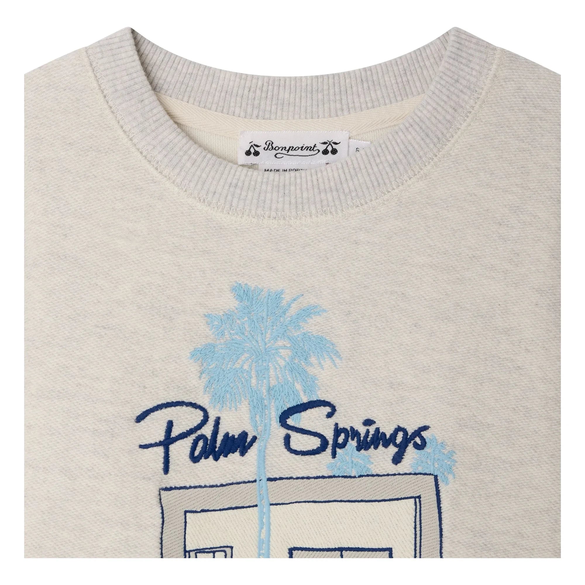 Bonpoint - Tonino Sweatshirt aus Bio-Baumwolle | Grau meliert