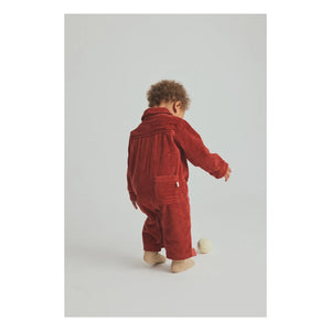 Cozmo - Blai Kadife Organik Pamuk Tulum | Koyu kırmızı