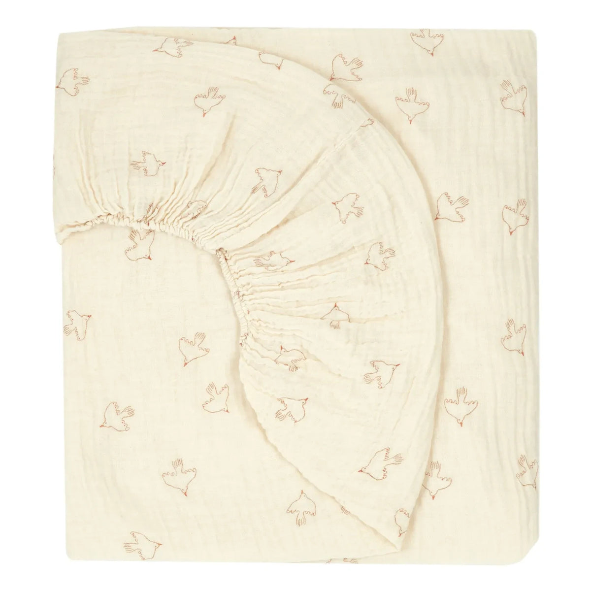Nobodinoz - Hoshi Birds Spannbetttuch | Beige