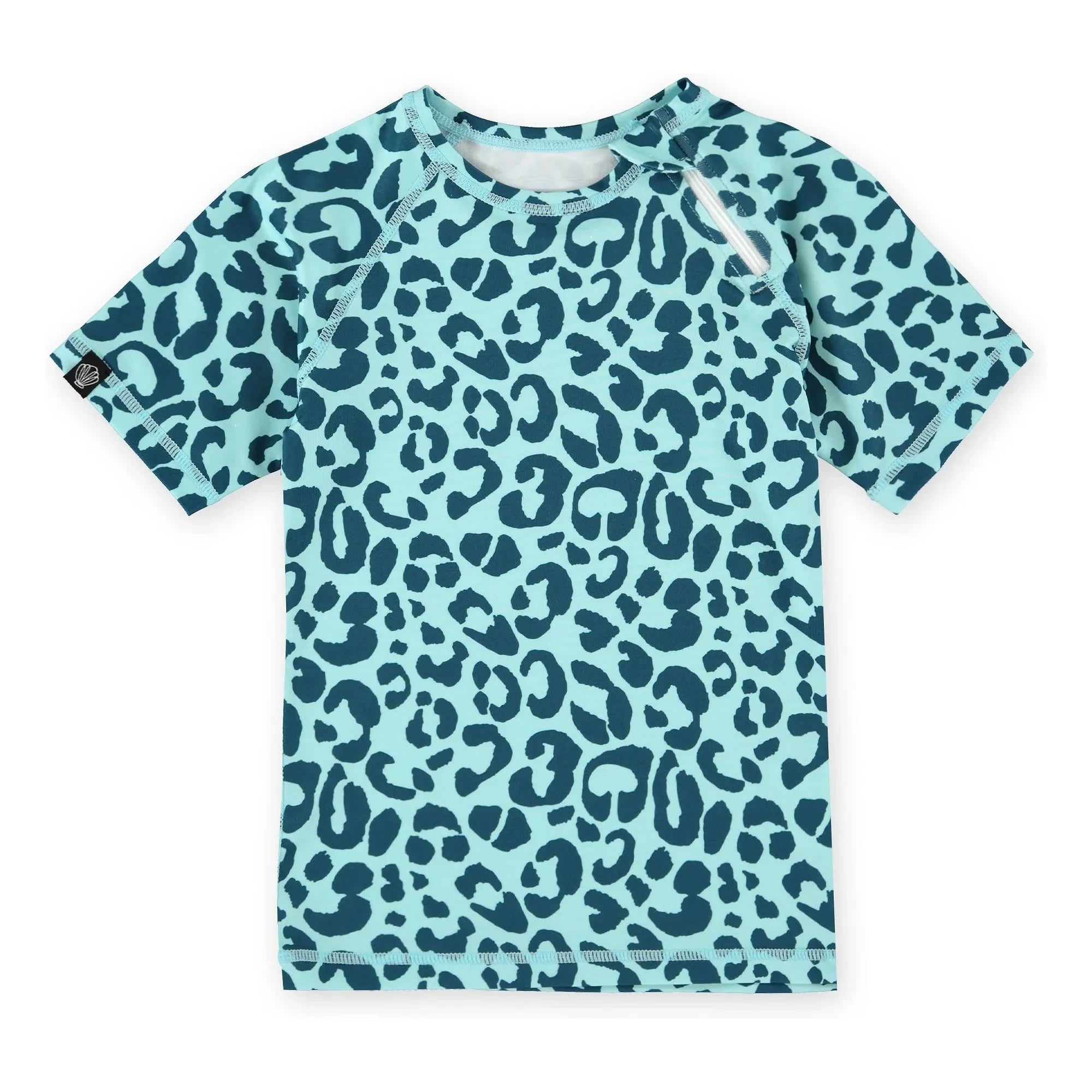 Beach & Bandits - Ocean Leopard UV korumalı T-shirt Geri dönüştürülmüş lifler | Mavi