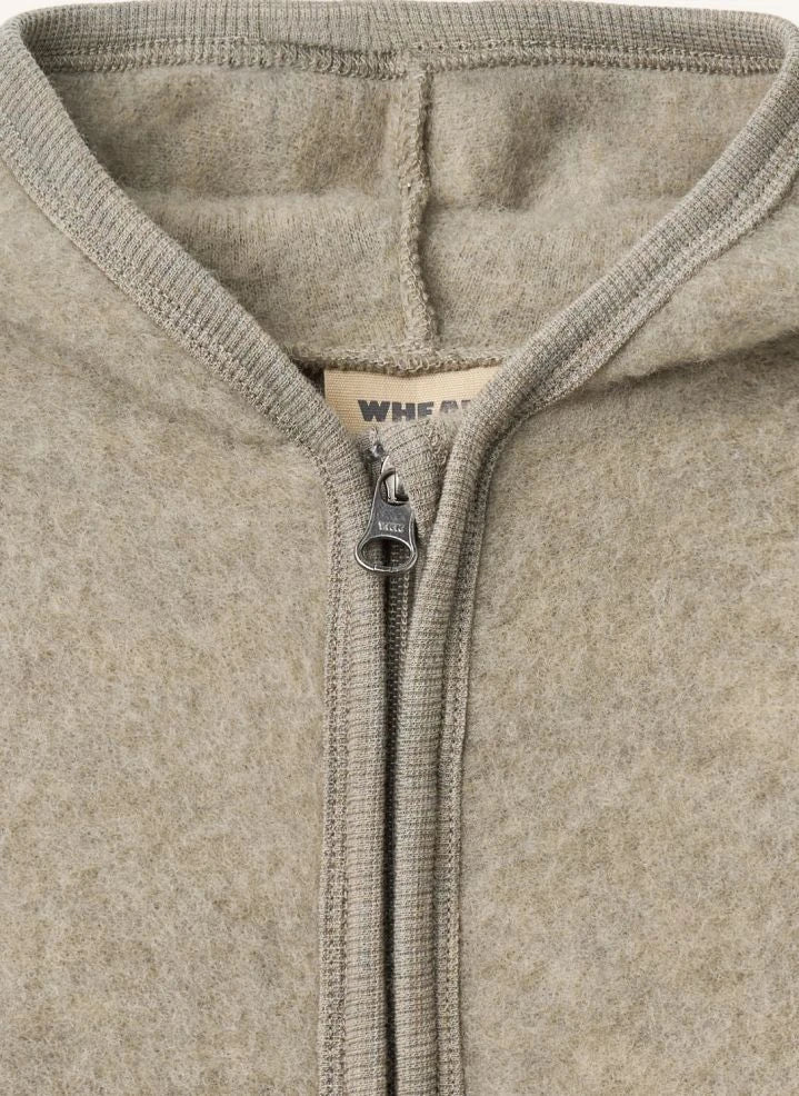 Wheat - Ata Merino Yün Fermuarlı Tek Parça | Yeşil