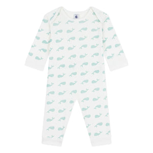 Petit Bateau - Whale Sleep Well Pijama | Ekru