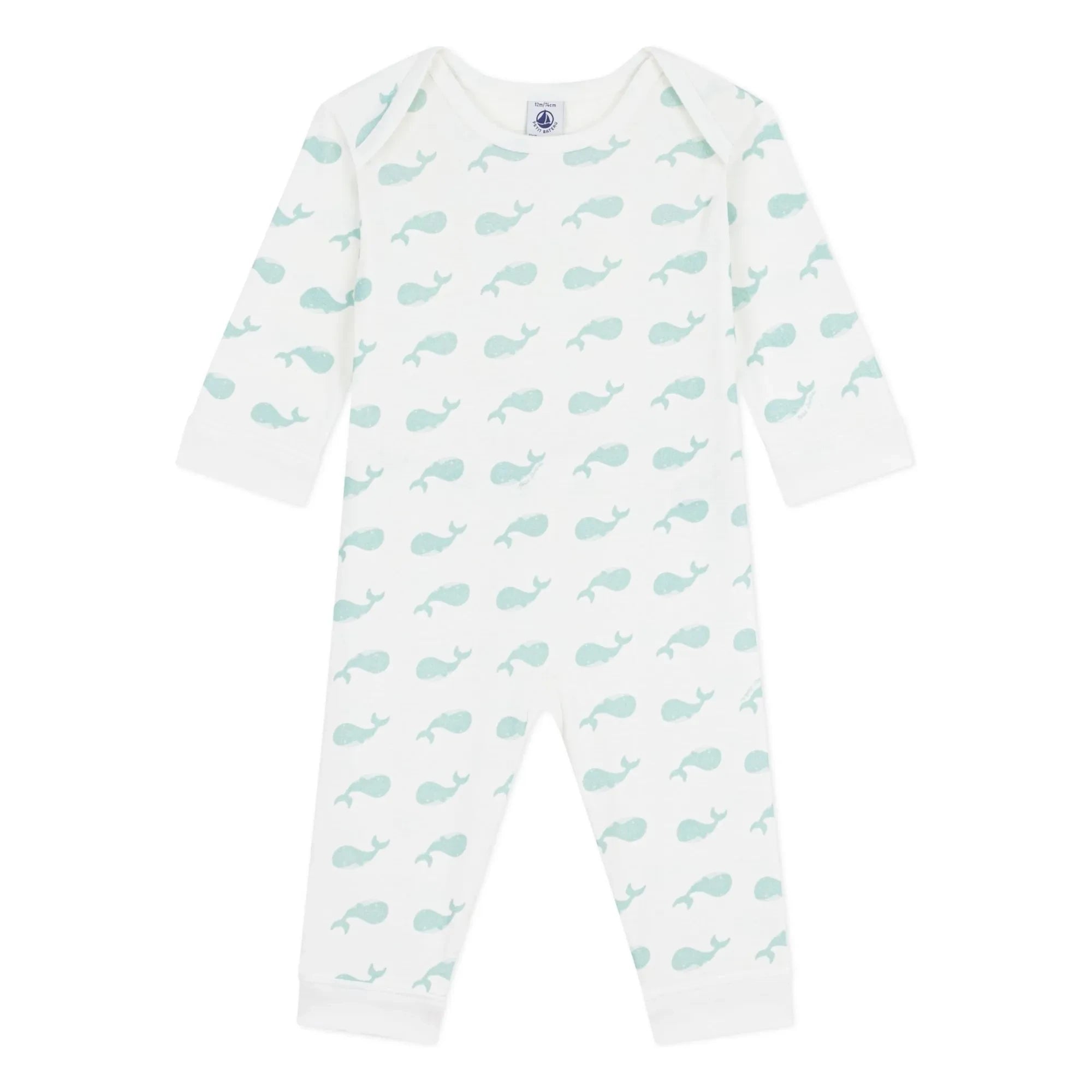 Petit Bateau - Whale Sleep Well Pijama | Ekru